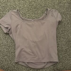 Hollister Scoop Neck Crop Top - Mauve